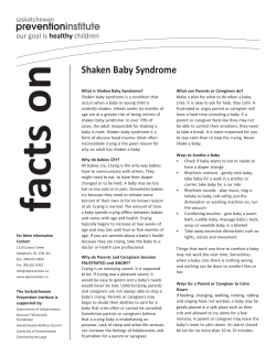 Shaken Baby Syndrome - Saskatchewan Prevention Institute