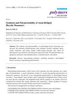 Synthesis and Polymerizability of Atom