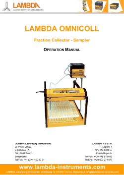 LAMBDA OMNICOLL fraction collector and sampler