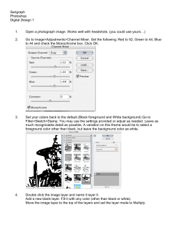 Serigraph Photoshop Digital Design 1 1. Open a