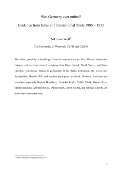 Was Germany ever united? Evidence from Intra