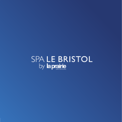 SPA MENU - Le Bristol Paris