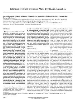 Paleozoic evolution of western Marie Byrd Land, Antarctica