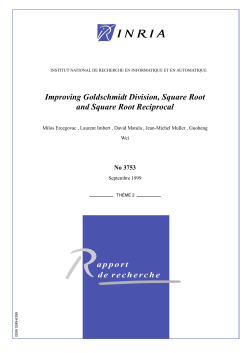 Improving Goldschmidt Division, Square Root