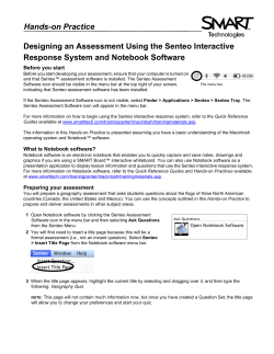 Hands-on Practice Designing an Assessment Using the Senteo