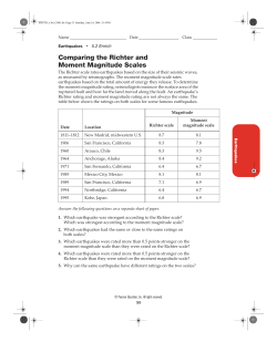 Comparing the Richter and Moment Magnitude Scales