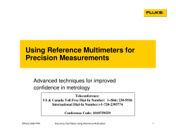 Using Reference Multimeters for Precision Measurements