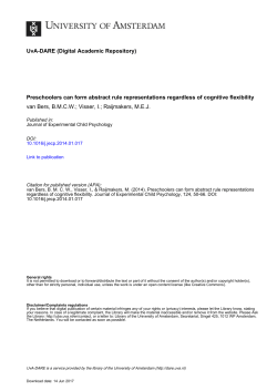 Preschoolers can form abstract rule representations regardless of