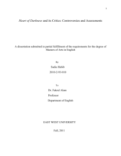Heart of Darkness and its Critics: Controversies and Assessments