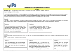 Mathematics Pacing Resource Document