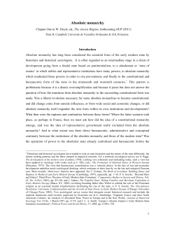 Absolute monarchy 7 - Sussex Research Online