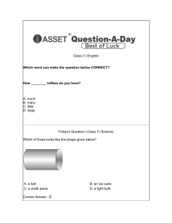 Class 3 | English Which word can make the question below
