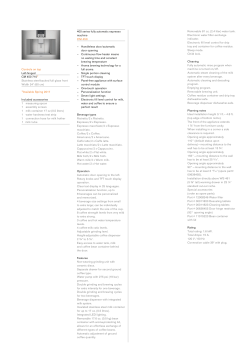 Specifications - Gaggenau Resources