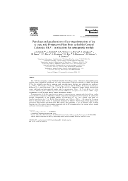 Petrology and geochemistry of late-stage
