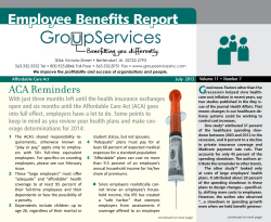 Employee Benefits Report