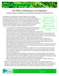 The Effect of Marijuana on Employers - SAM-VT