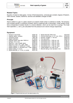 Heat capacity of gases Related Topics Principle
