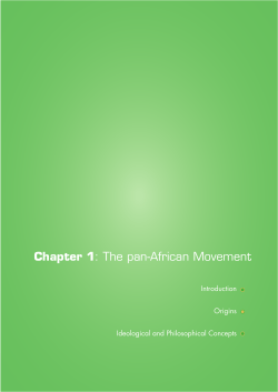 Chapter 1: The pan-African Movement