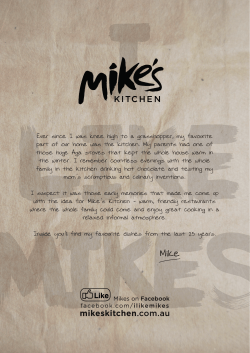 Print Main Menu - Mike`s Kitchen