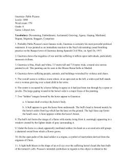 Guernica- Pablo Picasso Lexile: 1080 Word count: 578 Grade: 8