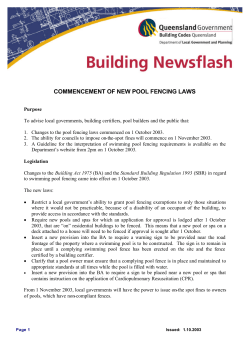 commencement of new pool fencing laws
