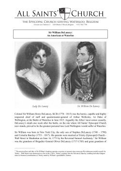 Sir William DeLancey - All Saints` Church, Waterloo!