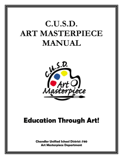 cusd art masterpiece manual - Chandler Unified School District