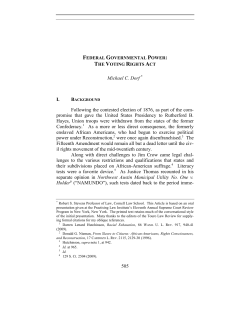 505 Michael C. Dorf I. Following the contested election of 1876, as