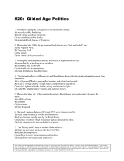 20: Gilded Age Politics - apush-xl