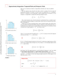 Approximate Integration