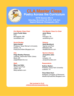 2014 CLA Master Class guides