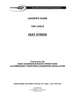 heat stress - Training Network