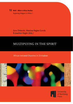 Multiplying in the Spirit: African Initiated Churches in Zimbabwe