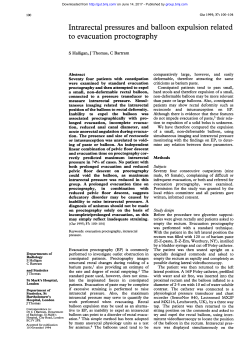 Intrarectal pressures and balloon expulsion related to