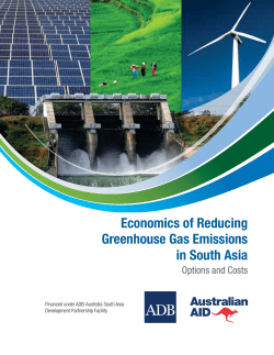 Economics of Reducing Greenhouse Gas Emissions in South Asia