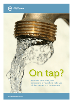 Attitudes, behaviours, and perceptions of household water use