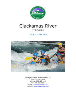 Clackamas River - Oregon River Experiences