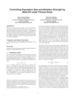 Controlling Population Size and Mutation Strength
