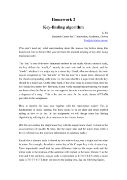 Homework 2 Key-finding algorithm