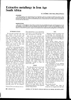 Extractive metallurgy in Iron Age South Africa