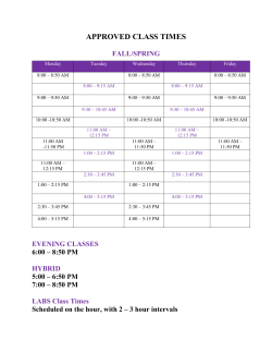 approved class times