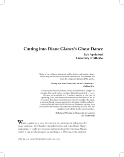 Cutting into Diane Glancy`s Ghost Dance
