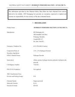 Material Safety Data Sheet