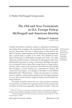 The Old and New Testaments in US Foreign Policy