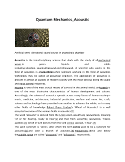 Quantum Mechanics-Acoustic