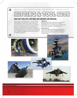 SNAP-ON&reg; TOOL KITS. ANY NEED, ANY AIRCRAFT, ANY MISSION.