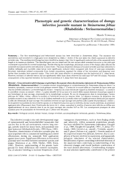 Phenotypic and genetic characterization of dumpy infective juvenile