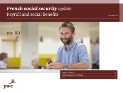 French social security update Payroll and social benefits no. 90