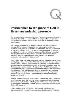 The advice in the current Quaker Faith and Practice at paragraph