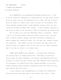 OUR BERKSHlRES 3/23/67 B STANDS FOR BENEFITS By MQ~gan